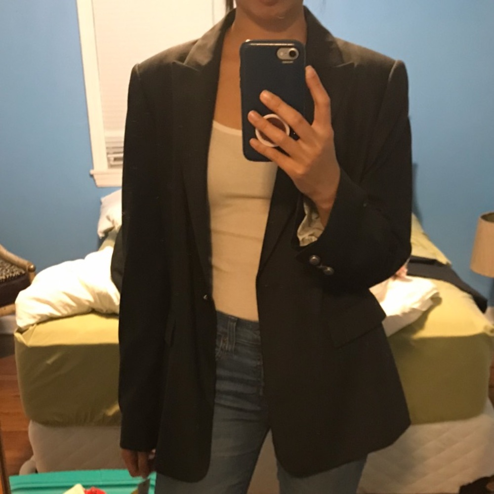 NWT CalvinKlein pantsuit Charcoal and white